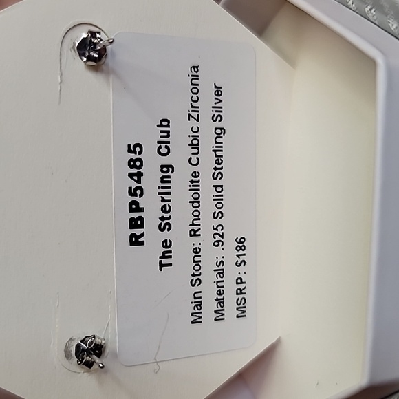 .925 Solid Sterling Silver Post Back Earrings - Picture 2 of 2